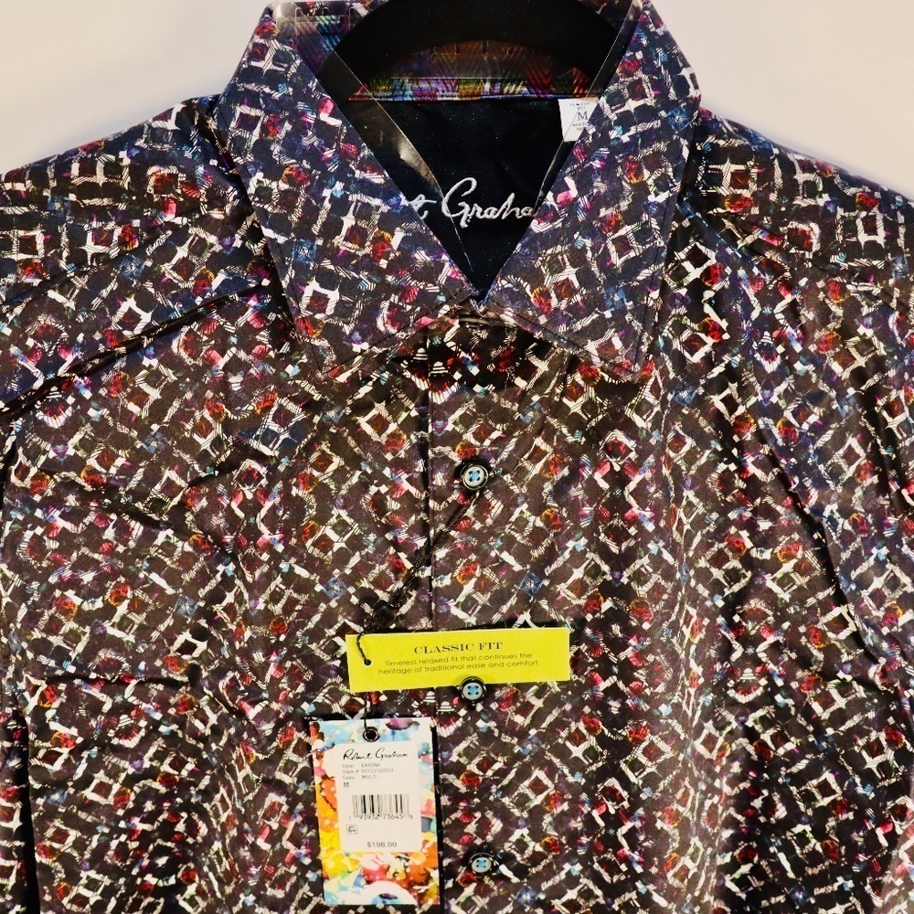 Robert Graham, Barona. Classic Fit. Long Sleeve Shirt. Size M NWT